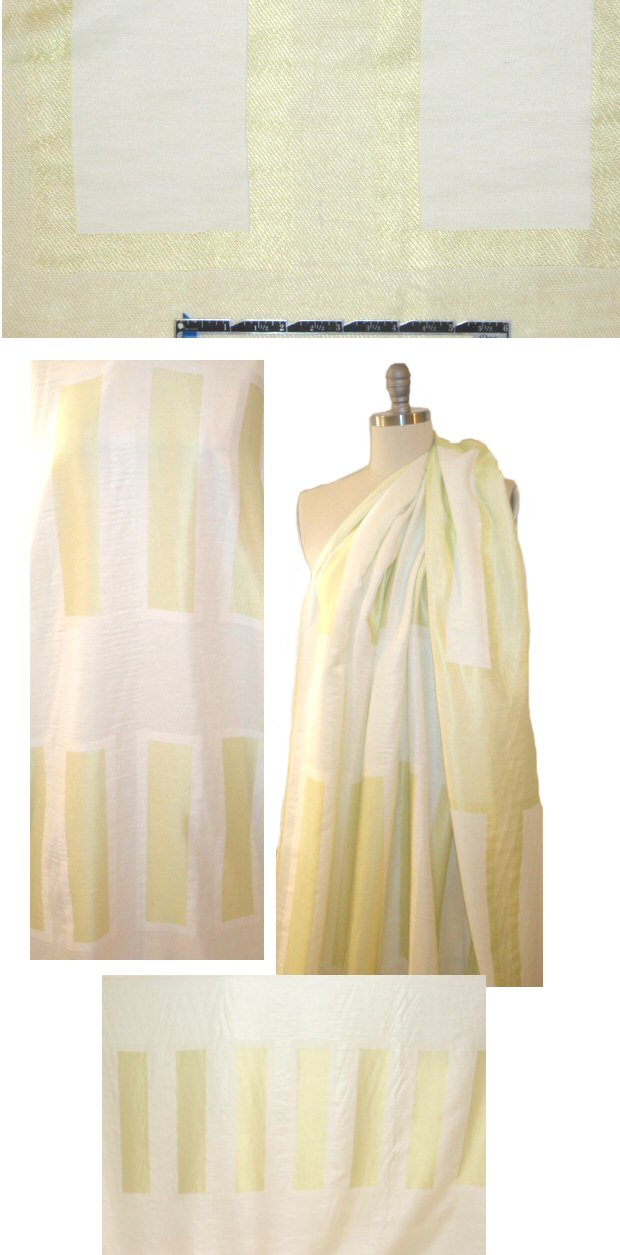 Italian lemon ice panel drapey viscose jacquard woven