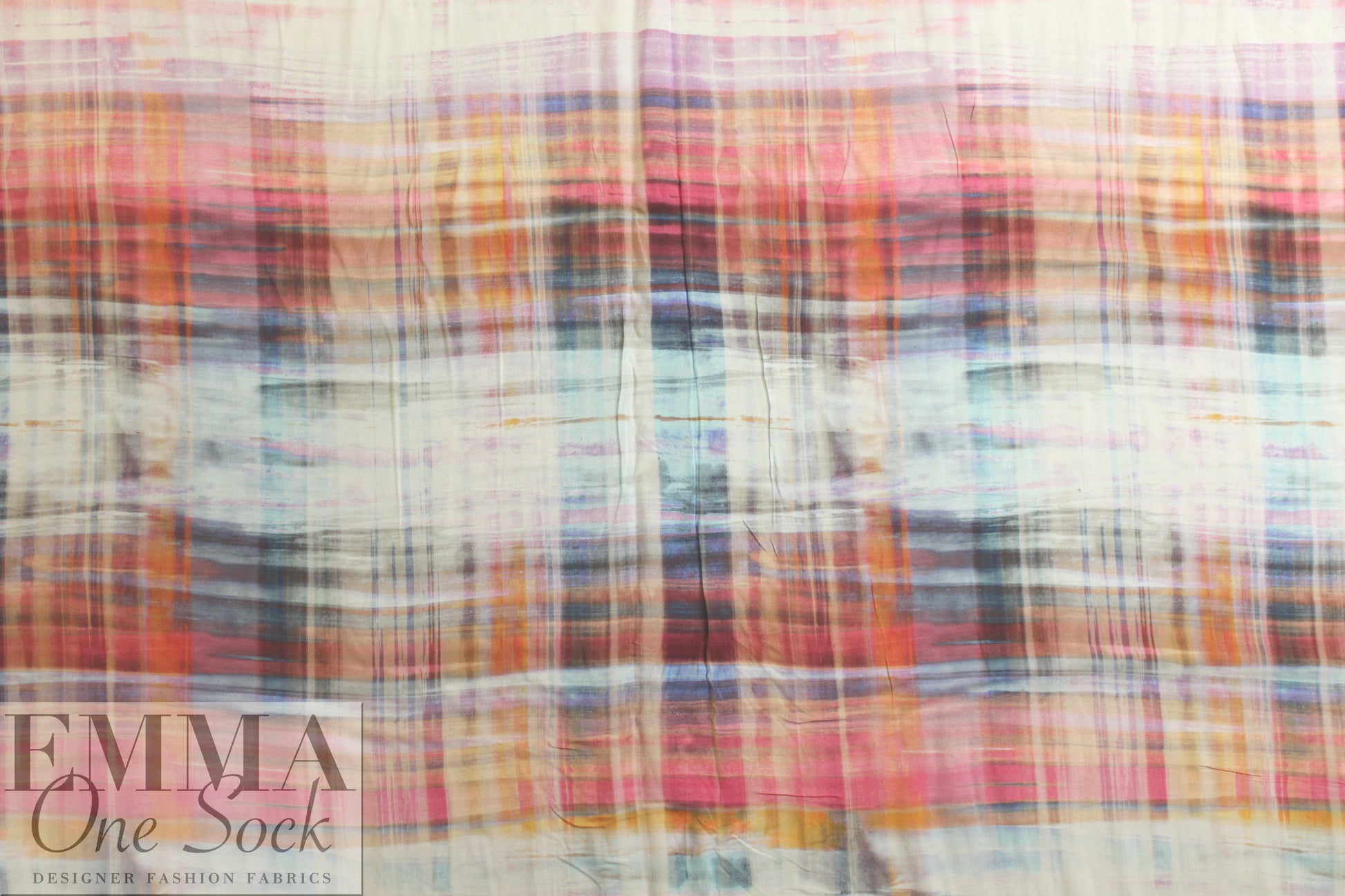 Italian edgy abstract grid drapey viscose woven