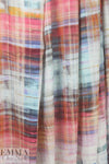 Italian edgy abstract grid drapey viscose woven