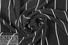 NY designer b/w vertical wide stripe viscose satin-back 1.75 yds