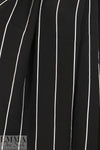 NY designer b/w vertical wide stripe viscose satin-back 1.75 yds