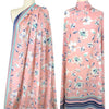 Italian 'floral sketch' border print cotton lawn .66 yds