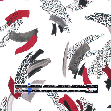 Italian 'leopard brushstrokes' printed viscose challis 1 yard