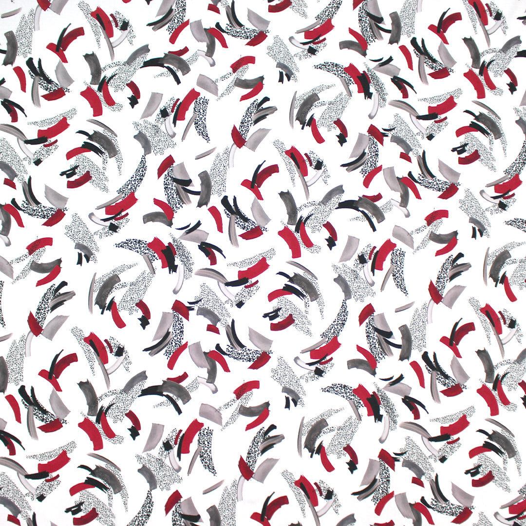 Italian 'leopard brushstrokes' printed viscose challis 1 yard