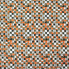 Italian 'block party' viscose challis woven - tangerine/loden 2 yd