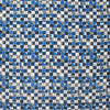 Italian 'block party' viscose challis woven - cobalt/dove gray 1.5 yd
