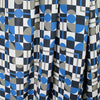 Italian 'block party' viscose challis woven - cobalt/dove gray 1.5 yd