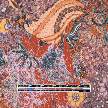 Italian 'lavender paisley' viscose lightweight woven 2 yds