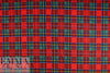 Italian 'tartan plaid' satin finish viscose woven
