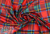 Italian 'tartan plaid' satin finish viscose woven