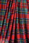 Italian 'tartan plaid' satin finish viscose woven 2.5 yd