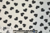 NY designer clipped jacquard weave black/cream hearts