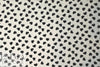 NY designer clipped jacquard weave black/cream hearts 1.75 yd