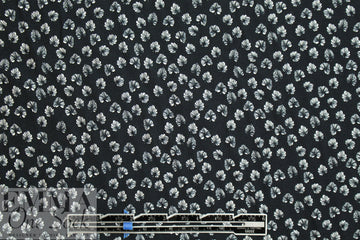 Italian viscose crepe woven - leaf motif