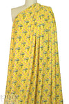 German viscose crepe woven - retro flower graphic