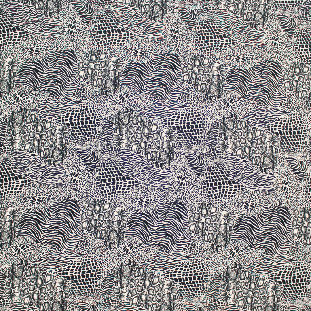 Italian 'savannah safari' viscose crepe woven 1.625 yds