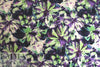 Italian viscose crepe woven - lime/violet floral