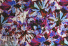 Italian viscose crepe woven - cobalt/fucshia floral 3 yd