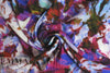 Italian viscose crepe woven - cobalt/fucshia floral 1.625 yd