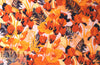 Italian viscose crepe woven - spiced tulips silhouette 1.75 yd