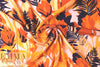 Italian viscose crepe woven - spiced tulips silhouette 1.75 yd