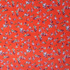 Italian 'red hot roses' viscose crepe woven 1.125 yds