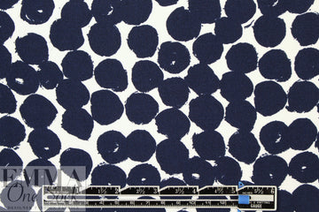 Italian midnight dots viscose crepe .5 yds
