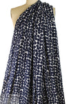 Italian midnight dots viscose crepe .5 yds