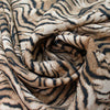 Italian tiger stripe printed viscose crepe woven 3 yds