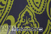 Italian 'grande paisley' viscose crepe woven - avocado/navy 1.75 yds