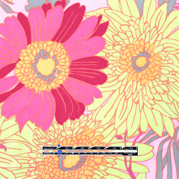 deadstock 'sunny floral' semi-sheer viscose crepe woven .625 yds
