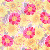 deadstock 'sunny floral' semi-sheer viscose crepe woven .625 yds