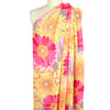 deadstock 'sunny floral' semi-sheer viscose crepe woven .625 yds