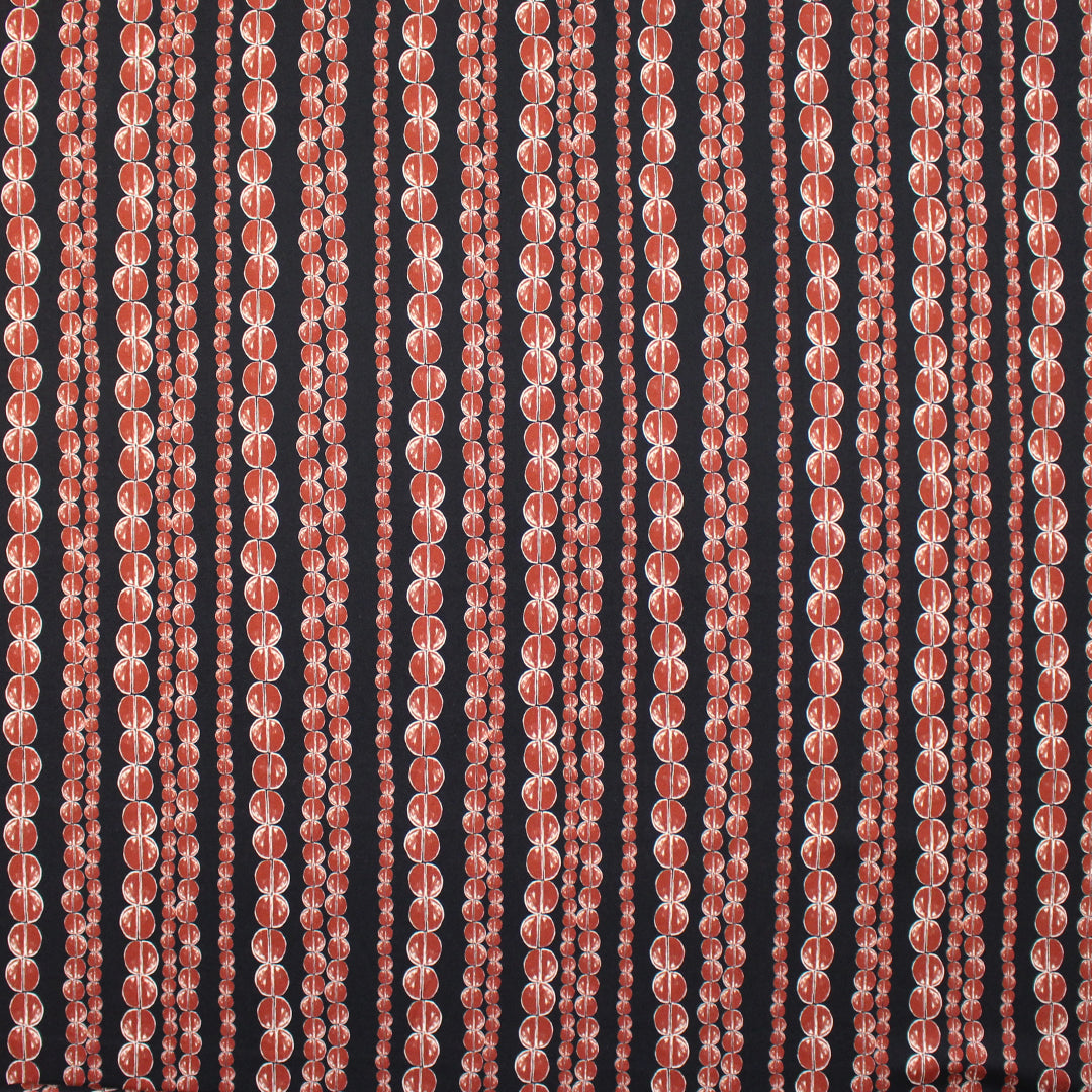 Italian 'coffee chain' viscose pebble crepe woven - spice/black 2.25 yd