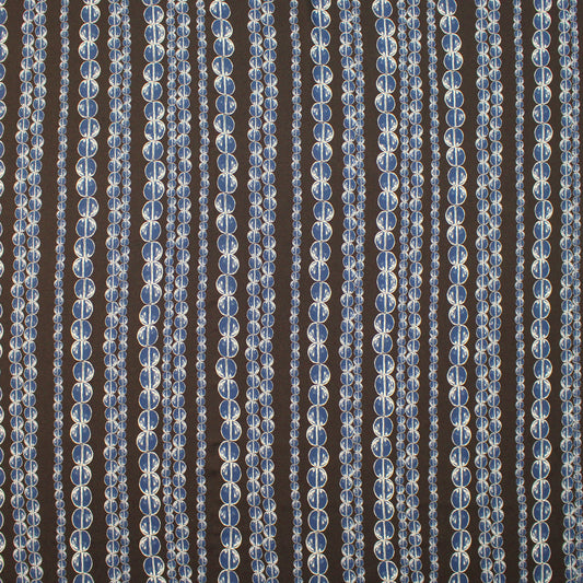 Italian 'coffee chain' viscose pebble crepe woven - navy/French roast