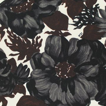 N0. 21 deadstock floral semi-opaque viscose crepe woven 1.125 yds