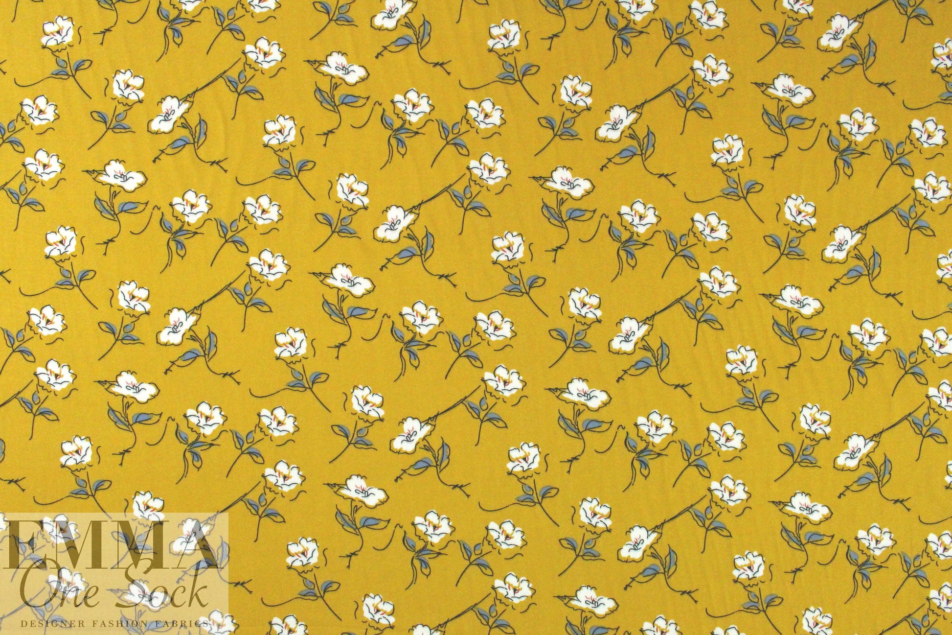 dijon floral cascade drapey viscose crepe