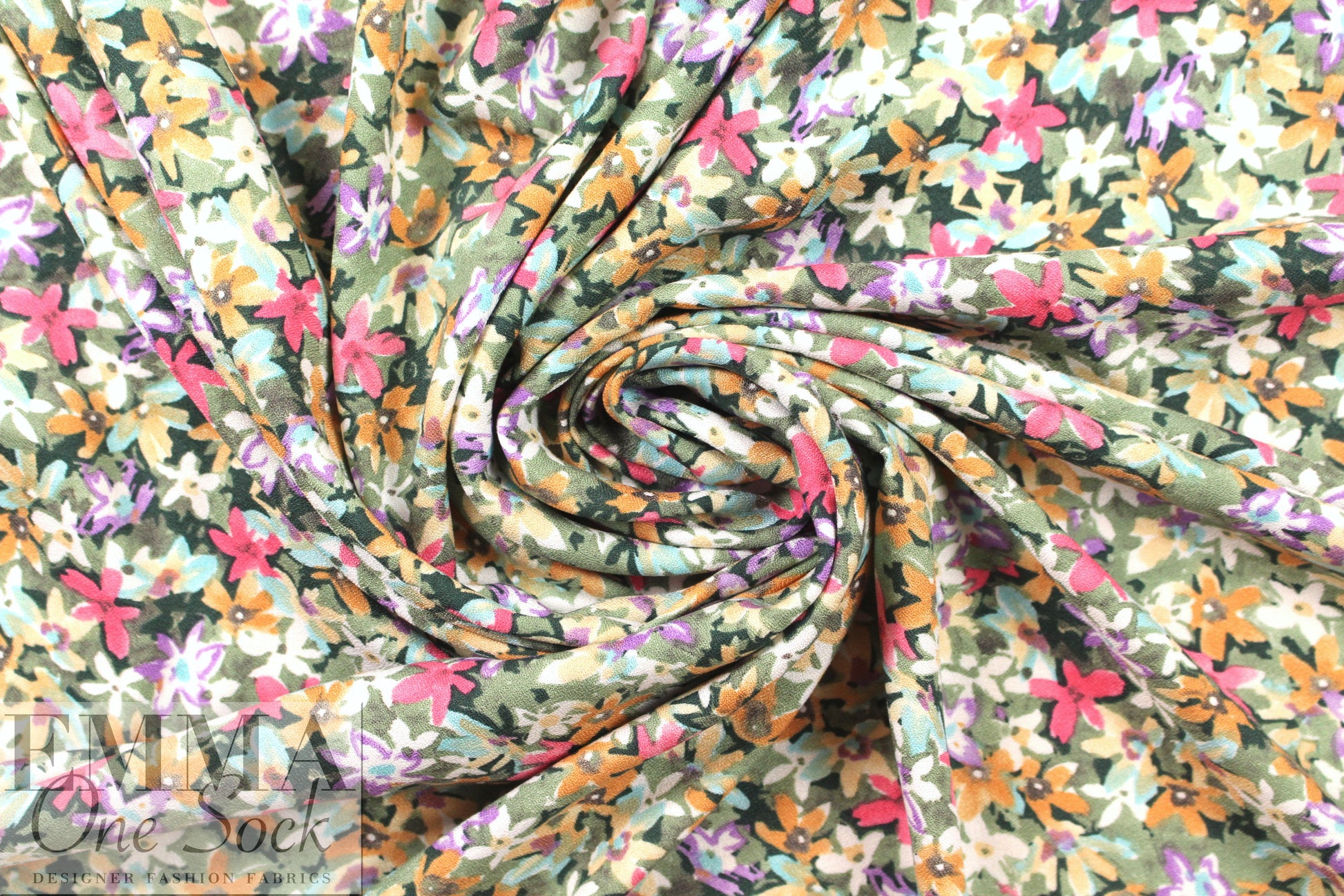 flower shower viscose crepe Oeko-Tex certified 1.25 yds
