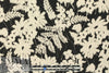 Italian viscose woven - black/alabaster botanical 2 yds