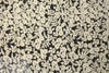 Italian viscose woven - black/alabaster botanical 2 yds