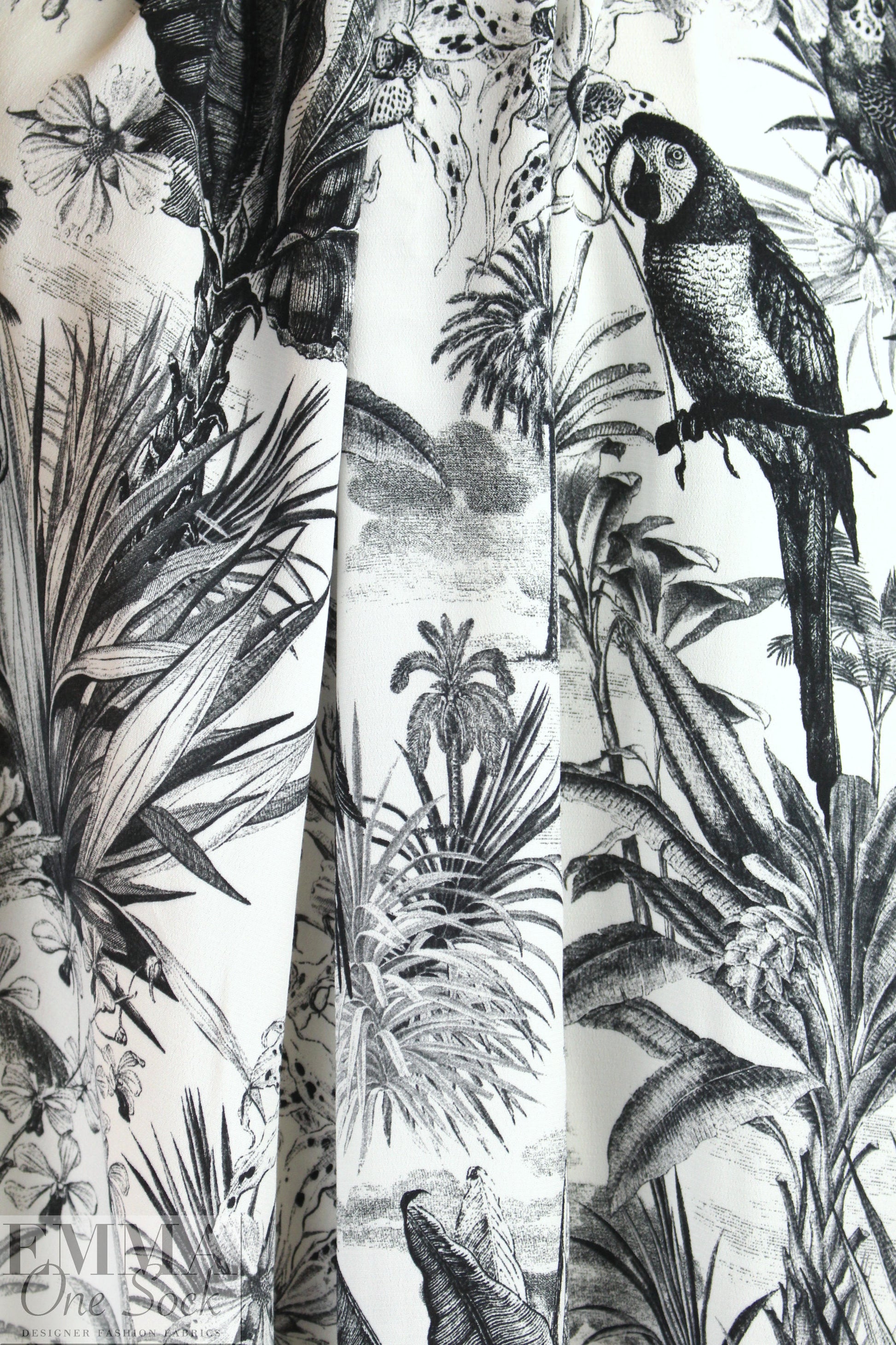 Italian paradise illustrated viscose crepe 1.66 yd