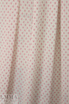 Derek L@m clipped jacquard dot viscose crepe - red/ivory 2.25 yd