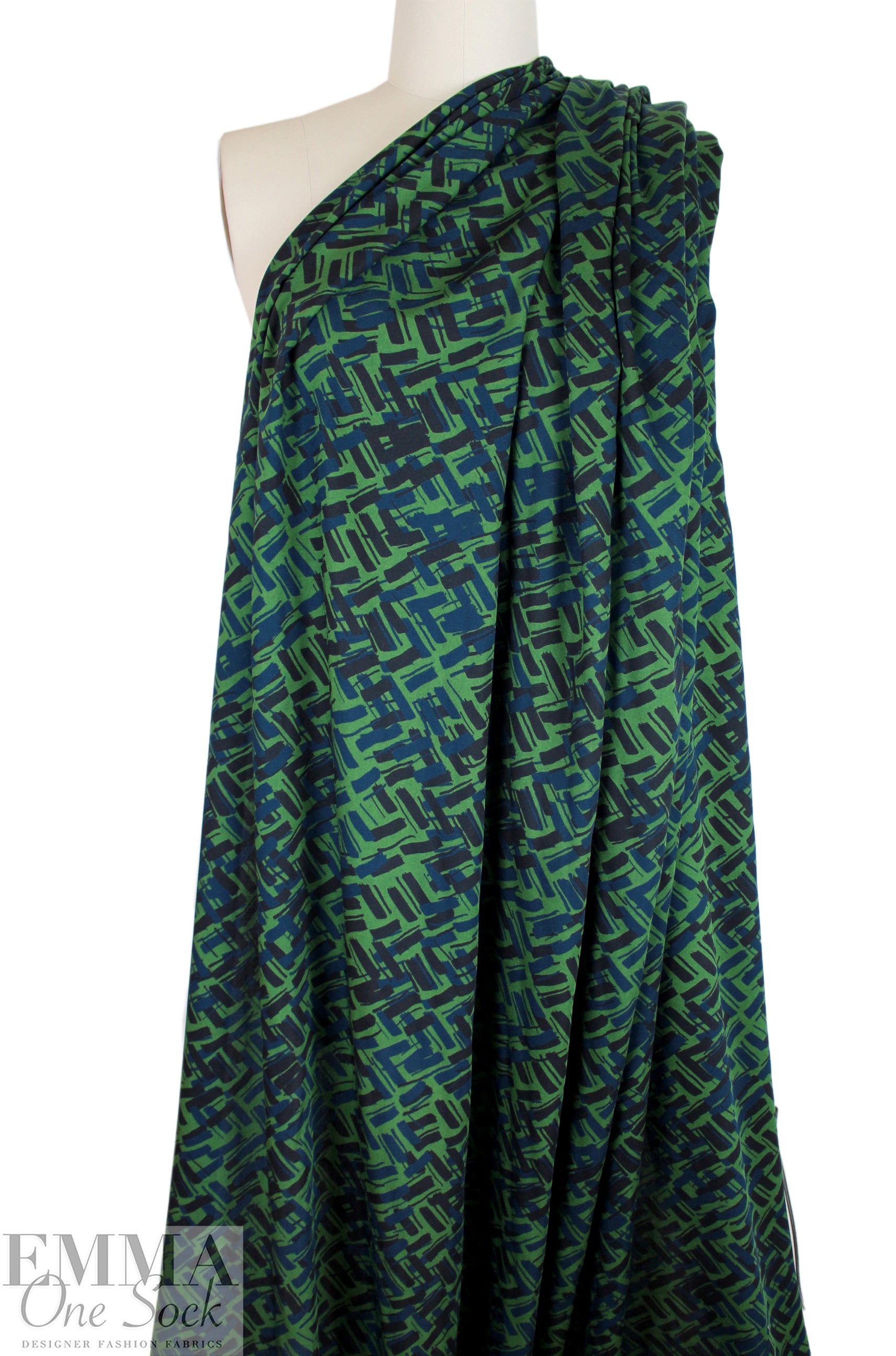 Italian 'inky dashes' viscose crepe 1.875 yd