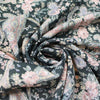 'dusty pink paisley' printed rayon crepe woven .75 yds