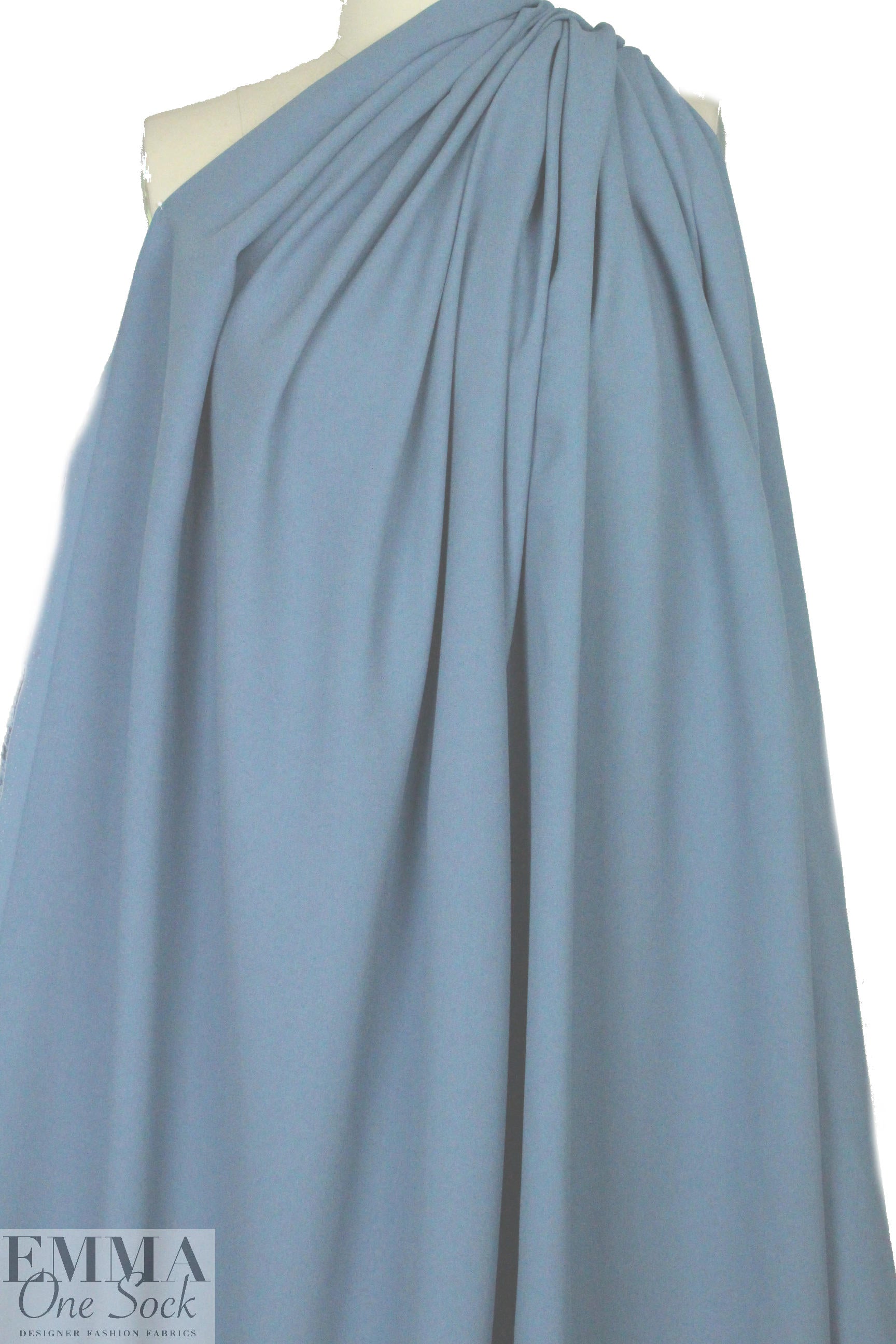 Italian dress weight viscose crepe - slate blue