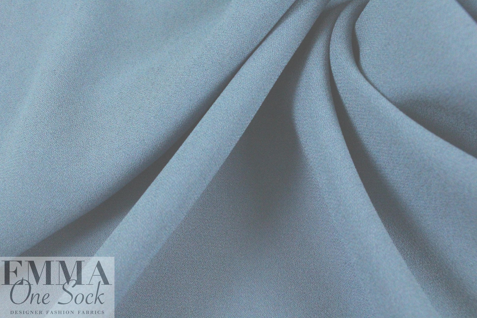 Italian dress weight viscose crepe - slate blue