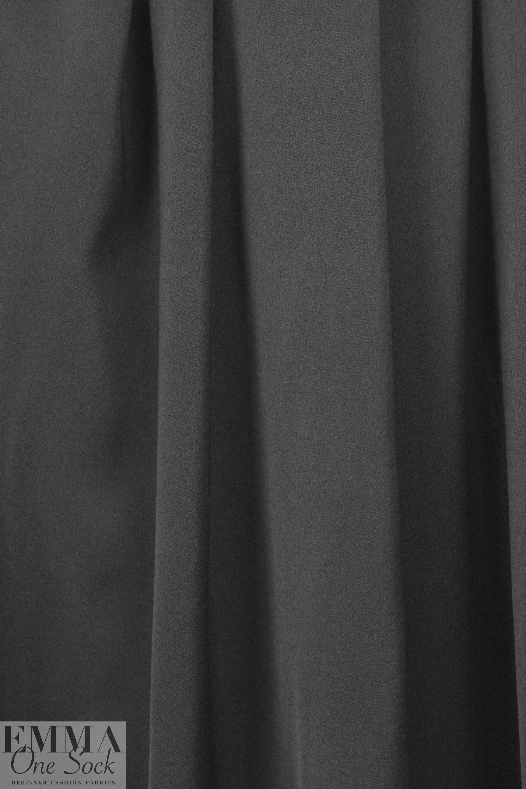 Italian dress weight viscose crepe - black