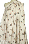 Italian striped flowers viscose crepe woven