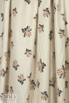 Italian striped flowers viscose crepe woven