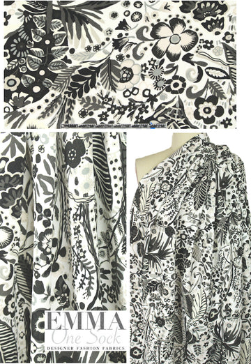 3.1 Phi11ip Lim stylized flowers viscose stretch georgette 1.33 yd